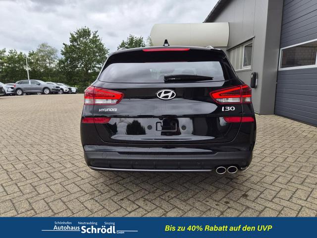 Hyundai i30 Kombi 1.6 T-GDI 150PS Automatik N-Line Sitzheizung Lenkradheizung Klimaautomatik Navi 10,3"-Touchscreen Bluelink Apple CarPlay + Android Auto PDC v+h R&uuml;ckf.Kamera 18-LM 