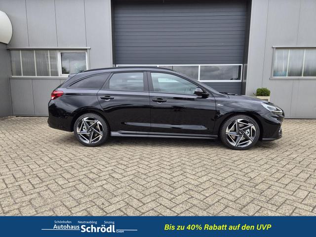 Hyundai i30 Kombi 1.6 T-GDI 150PS Automatik N-Line Sitzheizung Lenkradheizung Klimaautomatik Navi 10,3"-Touchscreen Bluelink Apple CarPlay + Android Auto PDC v+h R&uuml;ckf.Kamera 18-LM 