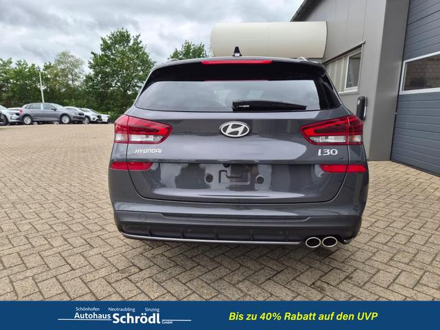 Hyundai i30 Kombi 1.6 T-GDI 150PS Automatik N-Line Sitzheizung Lenkradheizung Klimaautomatik Navi 10,3"-Touchscreen Bluelink Apple CarPlay + Android Auto PDC v+h R&uuml;ckf.Kamera 18-LM 