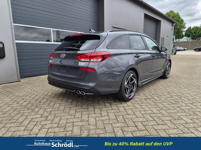 Hyundai i30 Kombi 1.6 T-GDI 150PS Automatik N-Line Sitzheizung Lenkradheizung Klimaautomatik Navi 10,3"-Touchscreen Bluelink Apple CarPlay + Android Auto PDC v+h R&uuml;ckf.Kamera 18-LM 