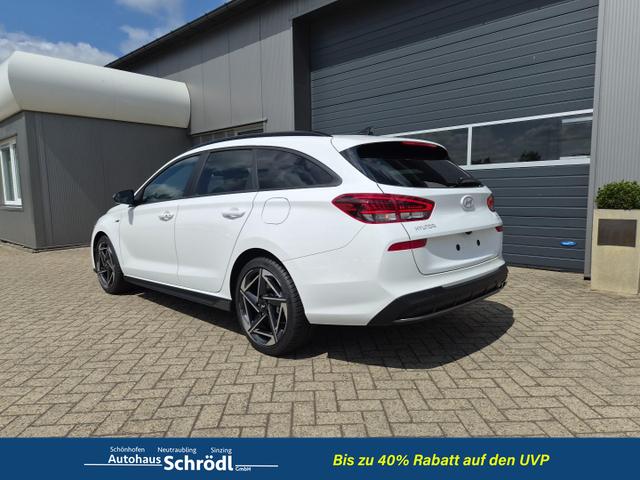 Hyundai i30 Kombi 1.6 T-GDI 150PS Automatik N-Line Sitzheizung Lenkradheizung Klimaautomatik Navi 10,3"-Touchscreen Bluelink Apple CarPlay + Android Auto PDC v+h R&uuml;ckf.Kamera 18-LM 