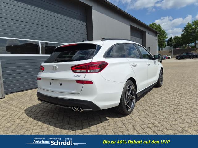 Hyundai i30 Kombi 1.6 T-GDI 150PS Automatik N-Line Sitzheizung Lenkradheizung Klimaautomatik Navi 10,3"-Touchscreen Bluelink Apple CarPlay + Android Auto PDC v+h R&uuml;ckf.Kamera 18-LM 