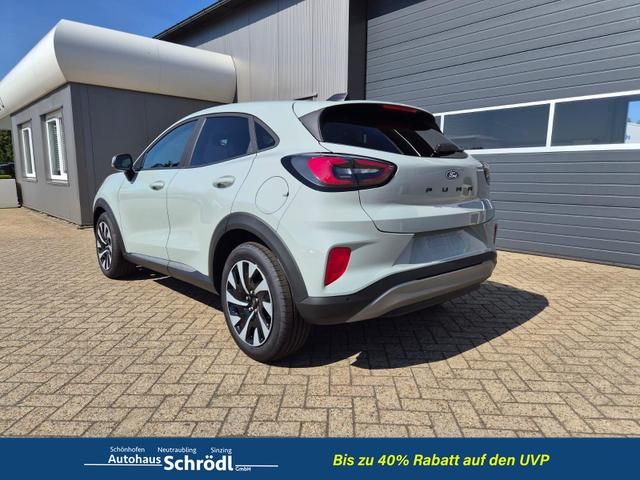 Ford Puma Titanium 1.0 EcoBoost Hybrid 125PS Automatik Klimaautomatik Sitzheizung Lenkradheizung Frontscheibe beheizb. LED-Scheinwerfer SYNC4 Bluetooth Apple CarPlay Android Auto PDC v+h 