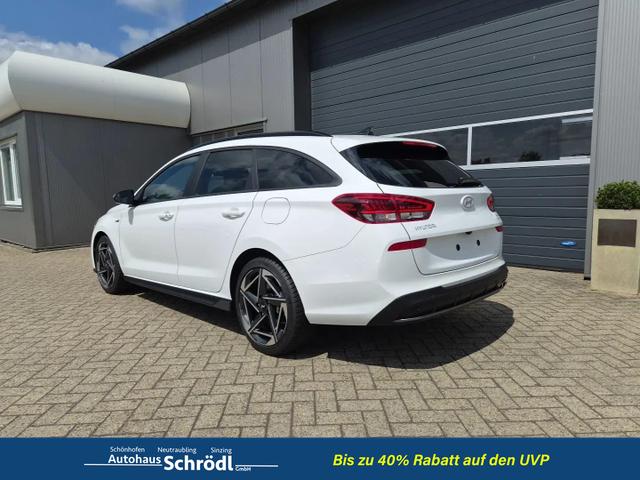 Hyundai i30 Kombi 1.6 T-GDI 150PS Automatik N-Line Sitzheizung Lenkradheizung Klimaautomatik Navi 10,3"-Touchscreen Bluelink Apple CarPlay + Android Auto PDC v+h R&uuml;ckf.Kamera 18-LM 