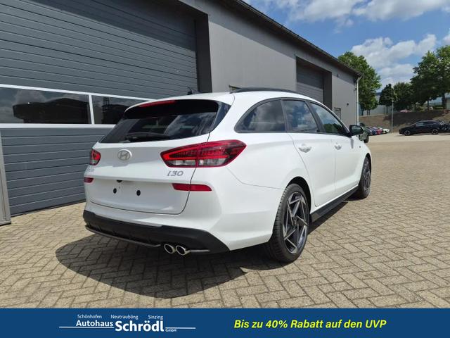 Hyundai i30 Kombi 1.6 T-GDI 150PS Automatik N-Line Sitzheizung Lenkradheizung Klimaautomatik Navi 10,3"-Touchscreen Bluelink Apple CarPlay + Android Auto PDC v+h R&uuml;ckf.Kamera 18-LM 