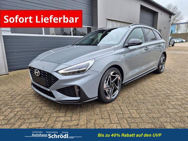 Hyundai i30 Kombi - 1.6 T-GDI 150PS Automatik N-Line Sitzheizung Lenkradheizung Klimaautomatik Navi 10,3"-Touchscreen Bluelink Apple CarPlay + Android Auto PDC v+h R&uuml;ckf.Kamera 18-LM