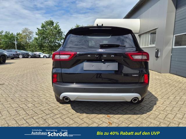 Ford Kuga Titanium 243PS PHEV Automatik schwenkb. AHK elektr. PanoDach Sitzheizung v+h Lenkradheizung Frontscheibe beheizb. Klimaautomatik Navi SYNC4 Apple CarPlay Android Auto Touchscreen PDC 4xKamera 2xKeyless 17"LM vollelektr. Reichweite 66KM 