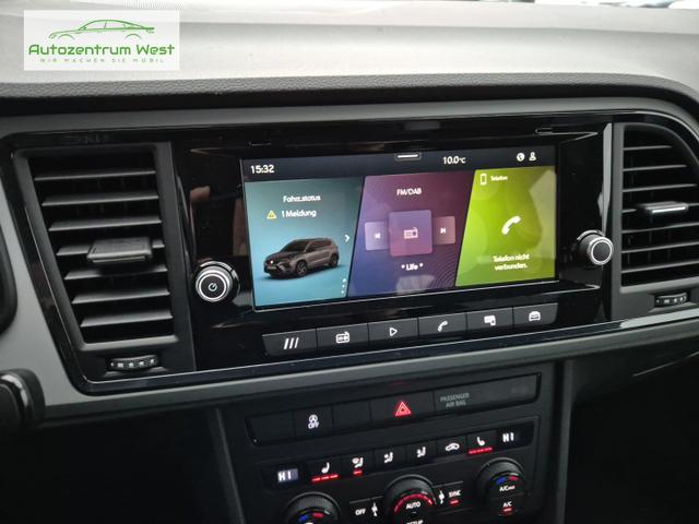 Seat Ateca 1.0 TSI 116PS Reference Klimaautomatik Sitzheizung Lenkradheizung Anschlussgarantie PDC Bluetooth Touchscreen Apple CarPlay Android Auto Tempomat 16"LM 