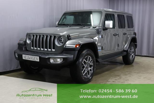 Jeep Wrangler - Unlimited Sahara 2.0 280KW UVP 85.140,00 € Plug-In Hybrid, Overland Paket, Technologie Dachhimmel mit zusätzlicher Geräuschdämmung, Alarmanlage, Sicherheitspaket, Gorilla Glas, Geschwindigkeitsregelanlage adaptiv, Totwinkel Assistent, Offroad Kamera