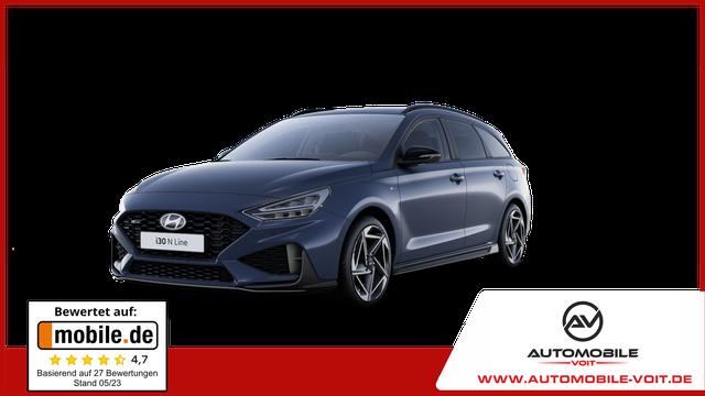 Hyundai i30 Kombi - N-Line Premium 1.5 T-GDI MHEV 140PS, 5J Garantie, 18" Alufelgen, Winter-Paket, LED, Parksensoren vorne/hinten, Rückfahrkamera, Tempomat, elektr. einst. Vordersitze, 2-Zonen Climatronic, Sportledersitze, 10,25" Navigation, CarPlay, Toter-Winkel-Assistent