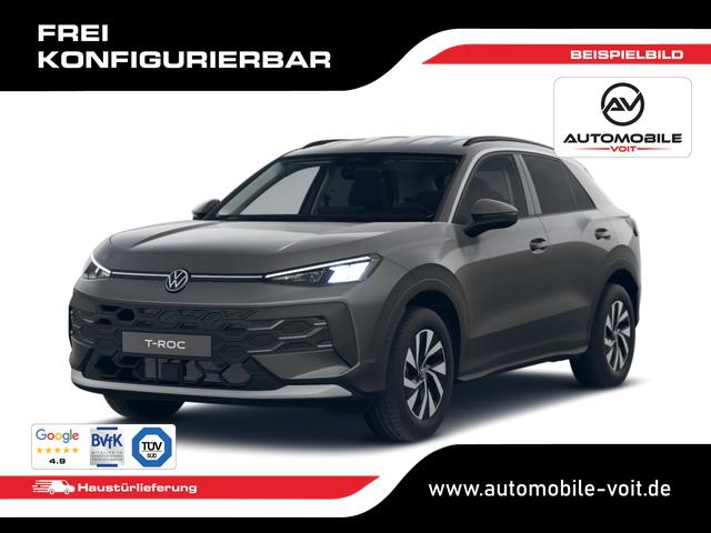 Volkswagen T-Roc - LIFE 1.5 eTSI mild-hybrid 116PS DSG (AUTOMATIK), 16" Alufelgen, ACC Tempomat, Climatronic, Rückfahrkamera, Parksensoren vorne/hinten, Radio 12,9" + Wireless App-Connect, Toter-Winkel-Warner, M-Lederlenkrad, Armlehne vorn, LED-Scheinwerfer, Dachreling