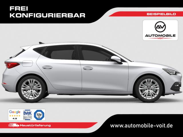SEAT Leon Style Modelljahr 2027 1.5 eTSI 115PS DSG 5 J. Garantie, 16" Alu, Climatronic, Parksensoren vorn/hinten, Media System PLUS 10,4"/Bluetooth, Tempomat, Full Digital Cockpit, LED-Scheinwerfer, Reserverad, Verkehrszeichenerkennung 