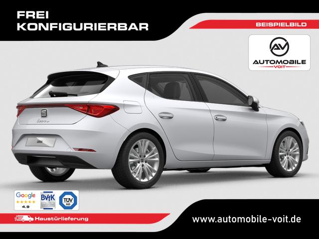 SEAT Leon Style Modelljahr 2027 1.5 eTSI 115PS DSG 5 J. Garantie, 16" Alu, Climatronic, Parksensoren vorn/hinten, Media System PLUS 10,4"/Bluetooth, Tempomat, Full Digital Cockpit, LED-Scheinwerfer, Reserverad, Verkehrszeichenerkennung 
