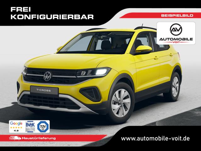 Volkswagen T-Cross - Life Neues Modell 2027 1.0 TSI 95 PS 16" Alu, Parksensoren vo/hi, LED-Scheinwerfer, Radio Composition 8", App-Connect, Klima, M-Lederlenkrad, Digitales Cockpit, M&uuml;digkeitserkennung, Dachreling, Lane Assist, Armlehne vorn