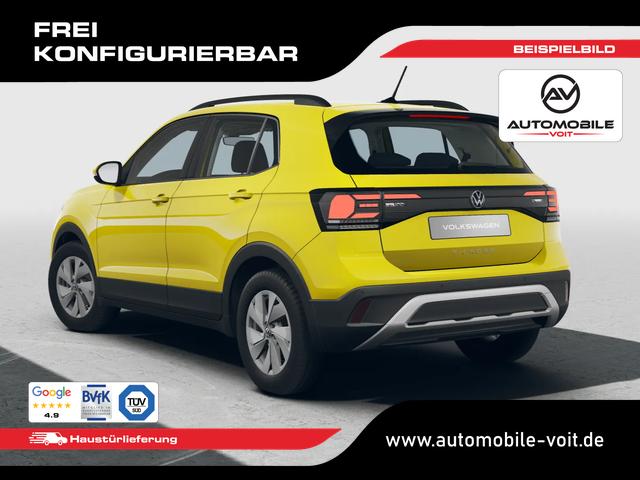 Volkswagen T-Cross Life Neues Modell 2027 1.0 TSI 116 PS 16" Alu, Parksensoren vo/hi, LED-Scheinwerfer, Radio Composition 8", App-Connect, Klima, M-Lederlenkrad, Digitales Cockpit, M&uuml;digkeitserkennung, Dachreling, Lane Assist, Armlehne vorn 