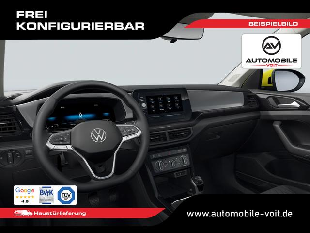 Volkswagen T-Cross Life Neues Modell 2027 1.0 TSI 116 PS 16" Alu, Parksensoren vo/hi, LED-Scheinwerfer, Radio Composition 8", App-Connect, Klima, M-Lederlenkrad, Digitales Cockpit, M&uuml;digkeitserkennung, Dachreling, Lane Assist, Armlehne vorn 