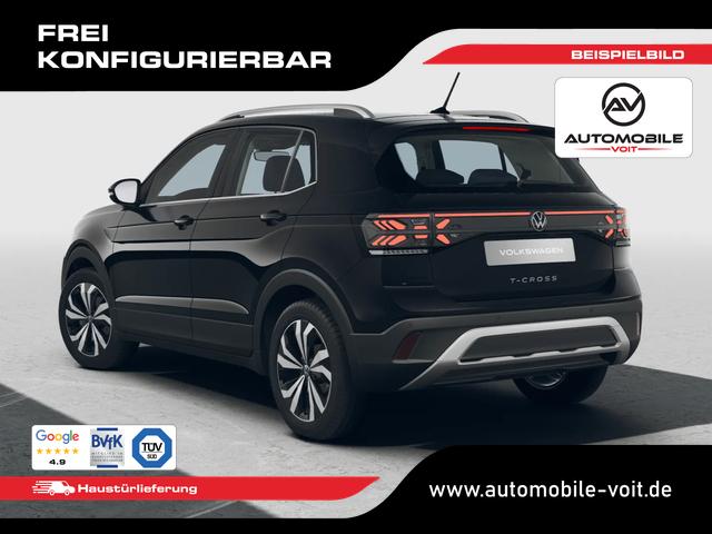 Volkswagen T-Cross Style Neues Modell 2027 1.0 TSI 116 PS DSG 17" Alu, MATRIX-LED-Scheinwerfer (IQ Light), Adaptiver Tempomat ACC, Parksensoren vo/hi, Radio "Ready2Discover", Wireless App-Connect, Klima, M-Lederlenkrad, Digitales Cockpit, M&uuml;digkeitserkennung 