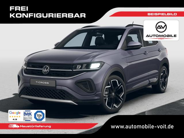 Volkswagen T-Cross - R-Line Neues Modell 2027 1.0 TSI 116 PS 17" Alu, LED-Scheinwerfer, Adaptiver Tempomat ACC, Parksensoren vo/hi, Radio "Ready2Discover", Wireless App-Connect, Klima, M-Lederlenkrad, Digitales Cockpit, M&uuml;digkeitserkennung, Sto&szlig;f&auml;nger im R-Design