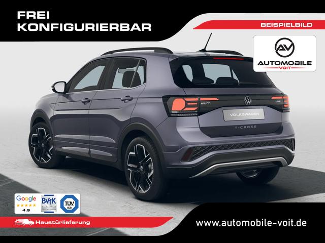 Volkswagen T-Cross R-Line Neues Modell 2027 1.0 TSI 116 PS 17" Alu, LED-Scheinwerfer, Adaptiver Tempomat ACC, Parksensoren vo/hi, Radio "Ready2Discover", Wireless App-Connect, Klima, M-Lederlenkrad, Digitales Cockpit, M&uuml;digkeitserkennung, Sto&szlig;f&auml;nger im R-Design 