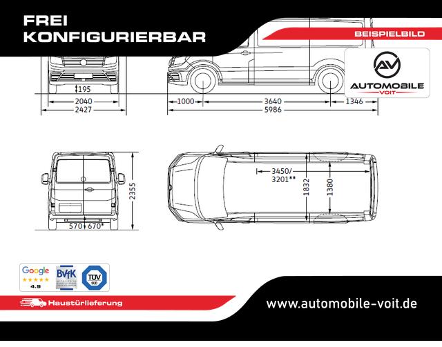 Volkswagen Crafter L3H2 30 / 35 2.0 TDI 177 PS Autom. 4MOTION 4 J. VW-GARANTIE ""AKTION"" 36.386,- € NETTO 