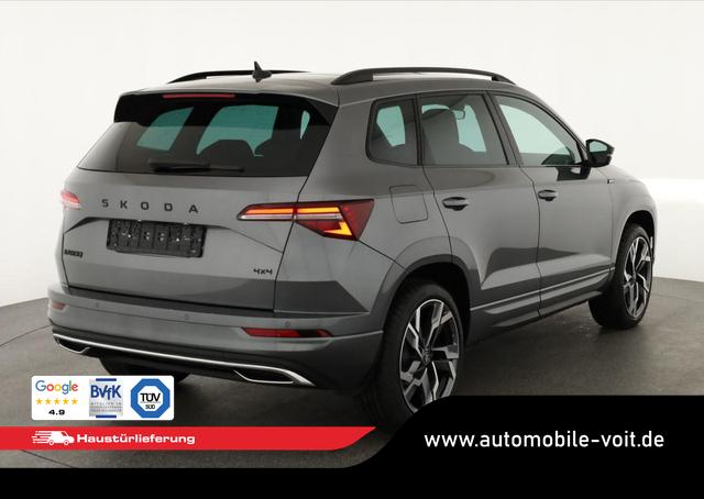 Skoda Karoq Sportline 4x4 2.0 TSI DSG Sportline, Pano, AHK, Navi, Teilleder, Side, 5 J.-Garantie 