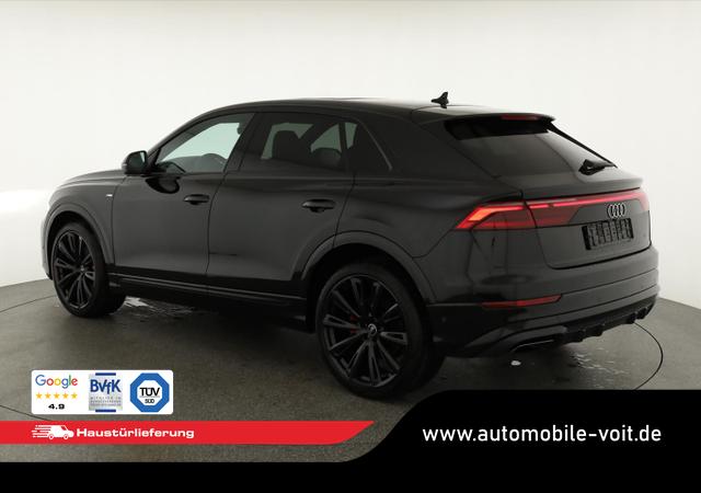 Audi Q8 50 TDI quattro qu S-LINE, Standheizung, HuD, Luft, Pano, B&O, 23-Zoll, AHK, Leder, AreaView, Optik schwarz 