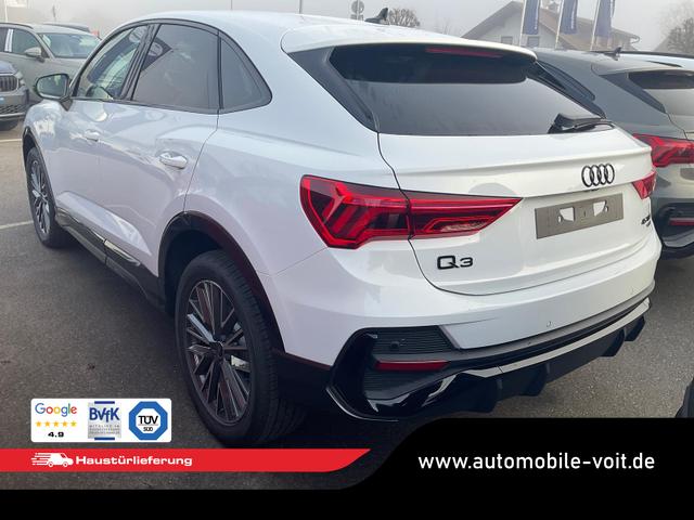 Audi Q3 Sportback 45 TFSI quattro S line qu S-LINE, AHK, 19-Zoll, Optik schwarz, Navi, Kamera, el. Klappe 