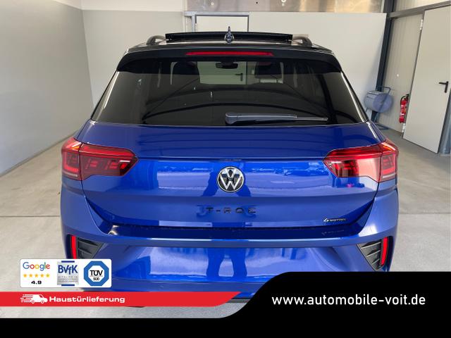 Volkswagen / T-Roc / Blau / / / 190PS 4M DSG Pano+AHK+Black+IQ.Light+IQ.Drive+eHeck+Kamera+Alu19