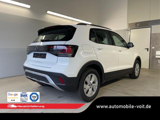 Volkswagen / T-Cross / Wei&szlig; / / / 95PS PDC vo+hi+Sitzheizung+App+Side+Travel+Stau+ACC+Klima 
