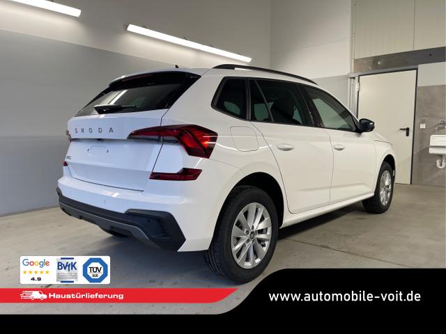 Skoda / KAMIQ / Wei&szlig; / / / 115PS DSG Matrix+AHK+Kamera+PDC vor+hi+Kessy+Sitzheizung+GVL