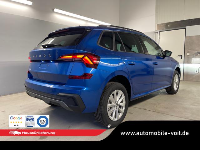 Skoda / KAMIQ / Blau / / / 115PS DSG Matrix+AHK+Kamera+PDC vor+hi+Kessy+Sitzheizung+GVL