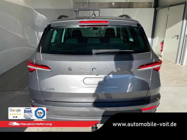Skoda / Karoq / Grau / / / 150PS DSG AHK+Kamera+ACC+Kessy+Kamera+ParkPilot vo+hi+App