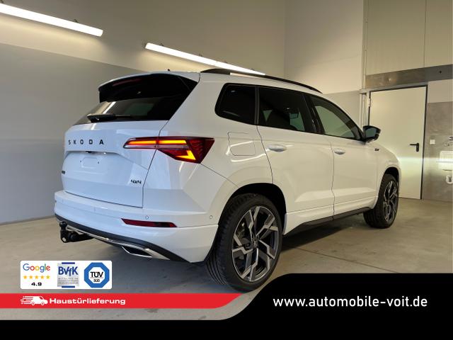 Skoda / Karoq / Wei&szlig; / / / TSI 4x4 360&deg;+19 Zoll+Navi+AHK+360&deg;+ACC+Frontscheibe beheizbar+Travel Assist