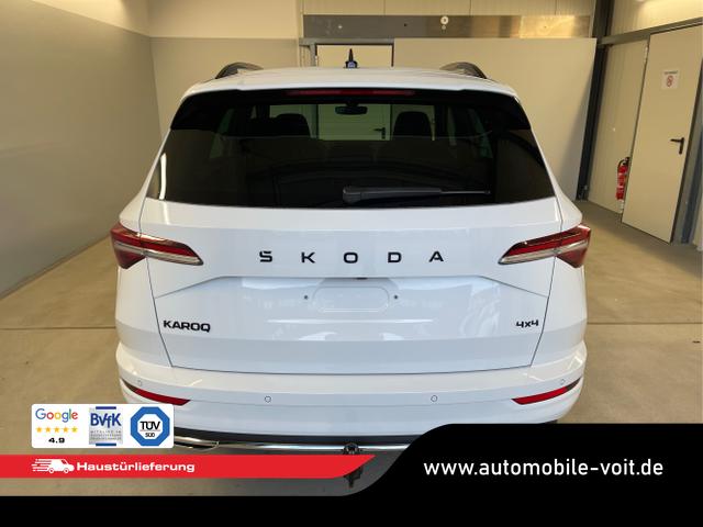 Skoda / Karoq / Wei&szlig; / / / TSI 4x4 360&deg;+19 Zoll+Navi+AHK+360&deg;+ACC+Frontscheibe beheizbar+Travel Assist
