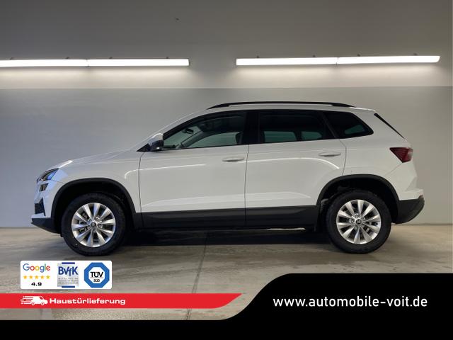 Skoda / Karoq / Wei&szlig; / / / 150PS DSG AHK+Kamera+ACC+Kessy+Kamera+ParkPilot vo+hi+App