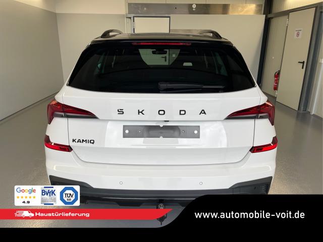Skoda / KAMIQ / Wei&szlig; / / / 115PS DSG AHK+Navi+Matrix+GV5+Pano+Kessy+Kamera+Alu17+Sitzheiz