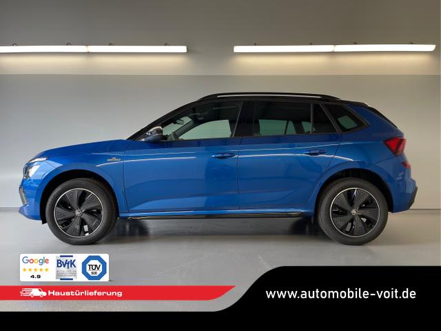Skoda / KAMIQ / Blau / / / 115PS DSG AHK+Navi+Matrix+GV5+Pano+Kessy+Kamera+Alu17+Sitzheiz