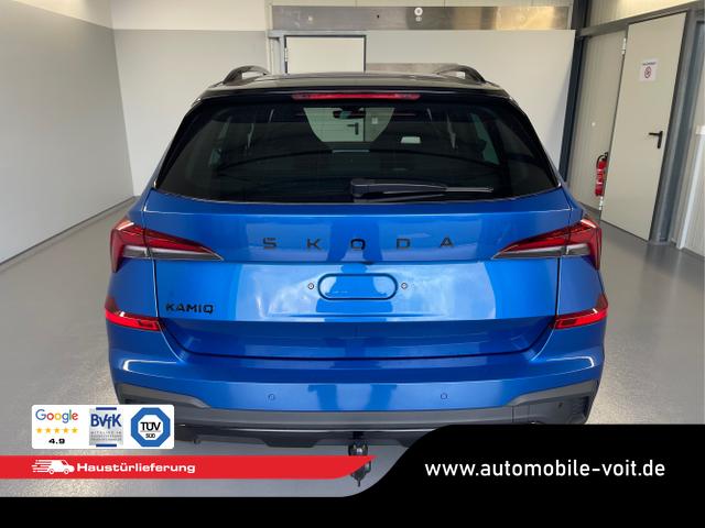 Skoda / KAMIQ / Blau / / / 115PS DSG AHK+Navi+Matrix+GV5+Pano+Kessy+Kamera+Alu17+Sitzheiz