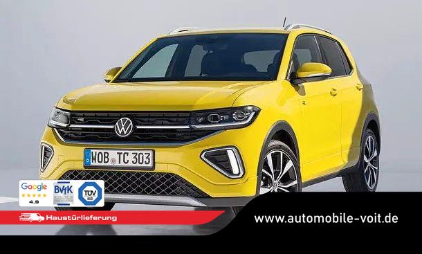 Volkswagen T-Cross - Life Neues Modell 2025 1.0 TSI 95 PS 16" Alu, Parksensoren vo/hi, LED-Scheinwerfer, Radio Composition 8", App-Connect, Klima, M-Lederlenkrad, Digitales Cockpit, Müdigkeitserkennung, Dachreling, Lane Assist, Armlehne vorn