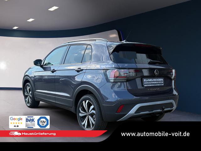 Volkswagen T-Cross Limited Neues Modell 2025 1.0 TSI 116 PS 17" Kamera/SHZ/AHK/ACC/5J. Garantie Parksensoren vo/hi, LED-Scheinwerfer, Radio Composition 8", App-Connect, Klima, M-Lederlenkrad, Digitales Cockpit, Müdigkeitserkennung, Dachreling, Lane Assist, Armlehne vorn 