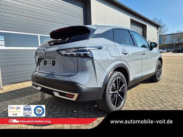 Nissan Qashqai 1.3 DIG-T MHEV 158 PS X-Tronic Tekna Voll-Leder Klimaautomatik PanoGlasdach Sitzheizung Lenkradheizung Navi Head-Up Display elektr. Heckklappe ACC PDC v+h 360&deg;Kamera DAB Bluetooth Touchscreen Apple CarPlay Android Auto 19"LM 