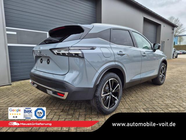 Nissan Qashqai 1.3 DIG-T MHEV 158 PS X-Tronic Tekna Voll-Leder Klimaautomatik PanoGlasdach Sitzheizung Lenkradheizung Navi Head-Up Display elektr. Heckklappe ACC PDC v+h 360&deg;Kamera DAB Bluetooth Touchscreen Apple CarPlay Android Auto 19"LM 