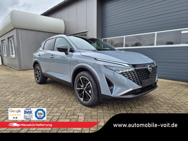 Nissan Qashqai 1.3 DIG-T MHEV 158 PS X-Tronic Tekna Voll-Leder Klimaautomatik PanoGlasdach Sitzheizung Lenkradheizung Navi Head-Up Display elektr. Heckklappe ACC PDC v+h 360&deg;Kamera DAB Bluetooth Touchscreen Apple CarPlay Android Auto 19"LM 