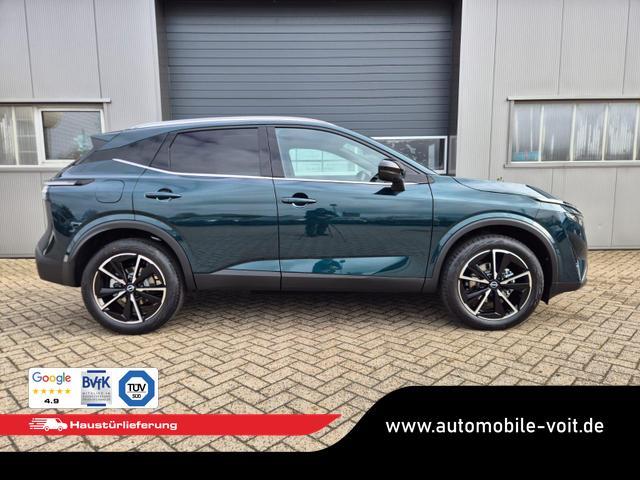 Nissan Qashqai 1.3 DIG-T MHEV 158 PS X-Tronic Tekna Voll-Leder Klimaautomatik PanoGlasdach Sitzheizung Lenkradheizung Navi Head-Up Display elektr. Heckklappe ACC PDC v+h 360&deg;Kamera DAB Bluetooth Touchscreen Apple CarPlay Android Auto 19"LM 