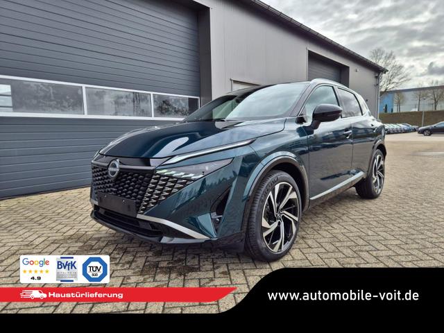 Nissan Qashqai - 1.3 DIG-T MHEV 158 PS X-Tronic Tekna Premium Paket 20"LM Teil-Leder PanoGlasdach Klimaautomatik Sitzheizung Lenkradheizung Navi Head-Up Display elektr. Heckklappe ACC PDC v+h 360&deg;Kamera DAB Bluetooth Touchscreen Apple CarPlay Android Auto