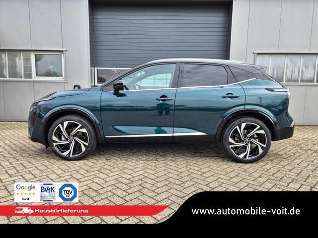 Nissan Qashqai 1.3 DIG-T MHEV 158 PS X-Tronic Tekna Premium Paket 20"LM Teil-Leder PanoGlasdach Klimaautomatik Sitzheizung Lenkradheizung Navi Head-Up Display elektr. Heckklappe ACC PDC v+h 360&deg;Kamera DAB Bluetooth Touchscreen Apple CarPlay Android Auto 