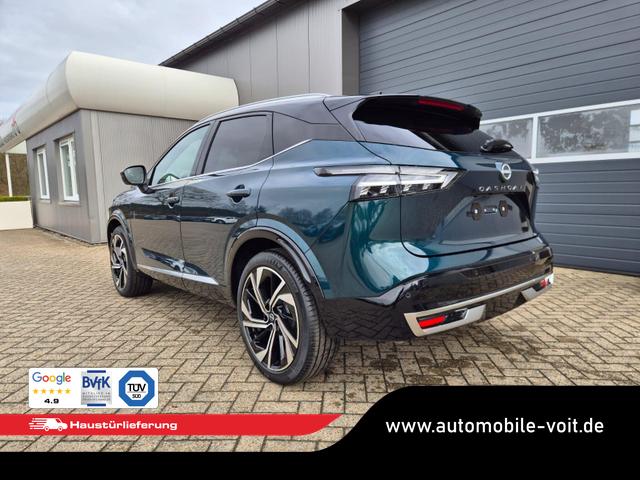 Nissan Qashqai 1.3 DIG-T MHEV 158 PS X-Tronic Tekna Premium Paket 20"LM Teil-Leder PanoGlasdach Klimaautomatik Sitzheizung Lenkradheizung Navi Head-Up Display elektr. Heckklappe ACC PDC v+h 360&deg;Kamera DAB Bluetooth Touchscreen Apple CarPlay Android Auto 