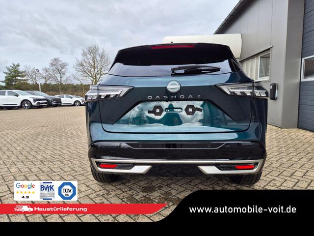 Nissan Qashqai 1.3 DIG-T MHEV 158 PS X-Tronic Tekna Premium Paket 20"LM Teil-Leder PanoGlasdach Klimaautomatik Sitzheizung Lenkradheizung Navi Head-Up Display elektr. Heckklappe ACC PDC v+h 360&deg;Kamera DAB Bluetooth Touchscreen Apple CarPlay Android Auto 
