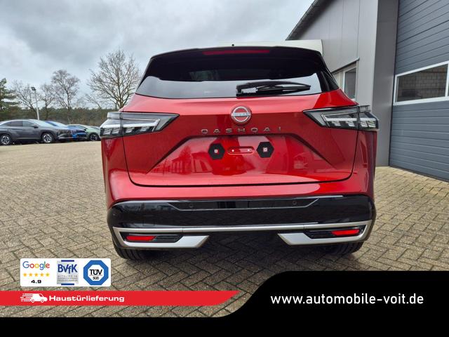 Nissan Qashqai 1.3 DIG-T MHEV 158 PS X-Tronic Tekna Premium Paket 20"LM Teil-Leder PanoGlasdach Klimaautomatik Sitzheizung Lenkradheizung Navi Head-Up Display elektr. Heckklappe ACC PDC v+h 360&deg;Kamera DAB Bluetooth Touchscreen Apple CarPlay Android Auto 