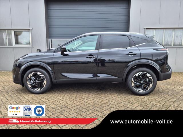 Nissan Qashqai 1.3 DIG-T MHEV 158 PS X-Tronic N-Connecta Teil-Leder PanoGlasdach Klimaautomatik Sitzheizung Lenkradheizung Navi ACC PDC v+h 360&deg;Kamera DAB Bluetooth Touchscreen Apple CarPlay Android Auto 18"LM 
